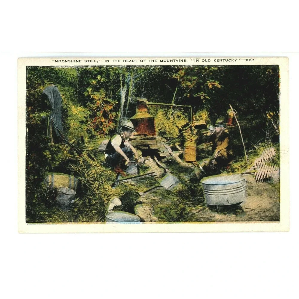 Vintage Postcard Kentucky Moonshine Still Americana Heart Of the Mountain‎